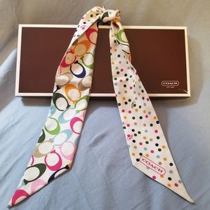 Coach reversible silk scarf